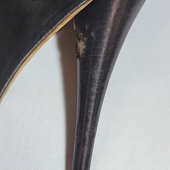 Fendi Black Suede Leather Ankle Platform Pumps Size 36 - Picture 9 of 11